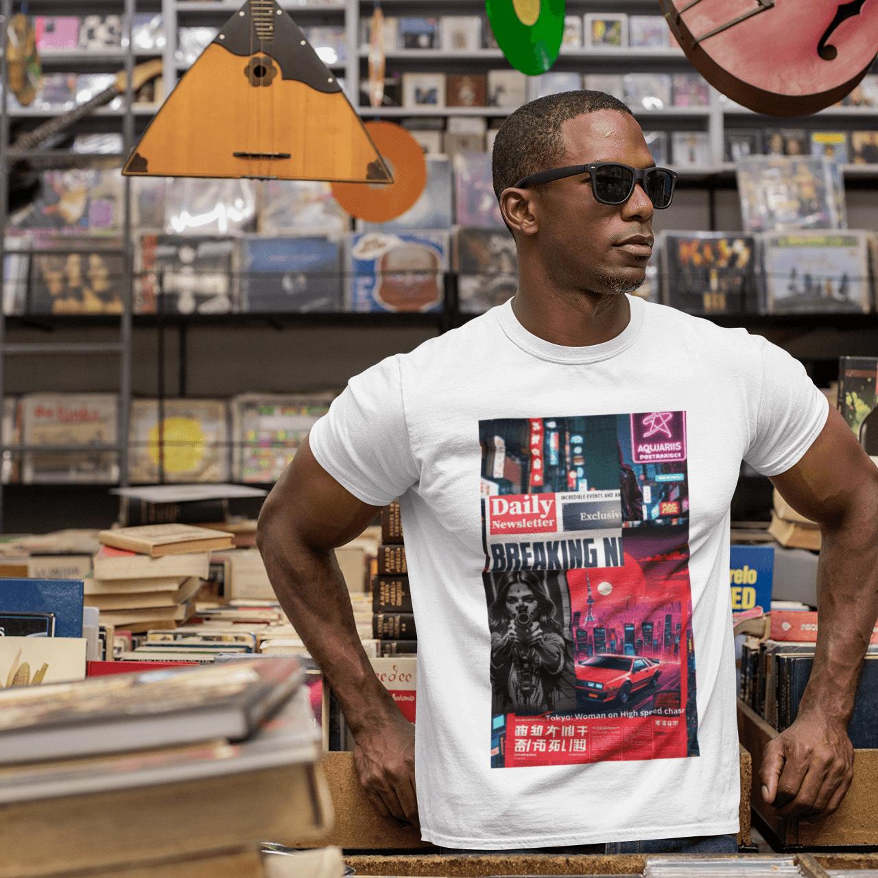 Y2K Tokyo Skyline Graphic T-Shirt | Artists’ Armory
