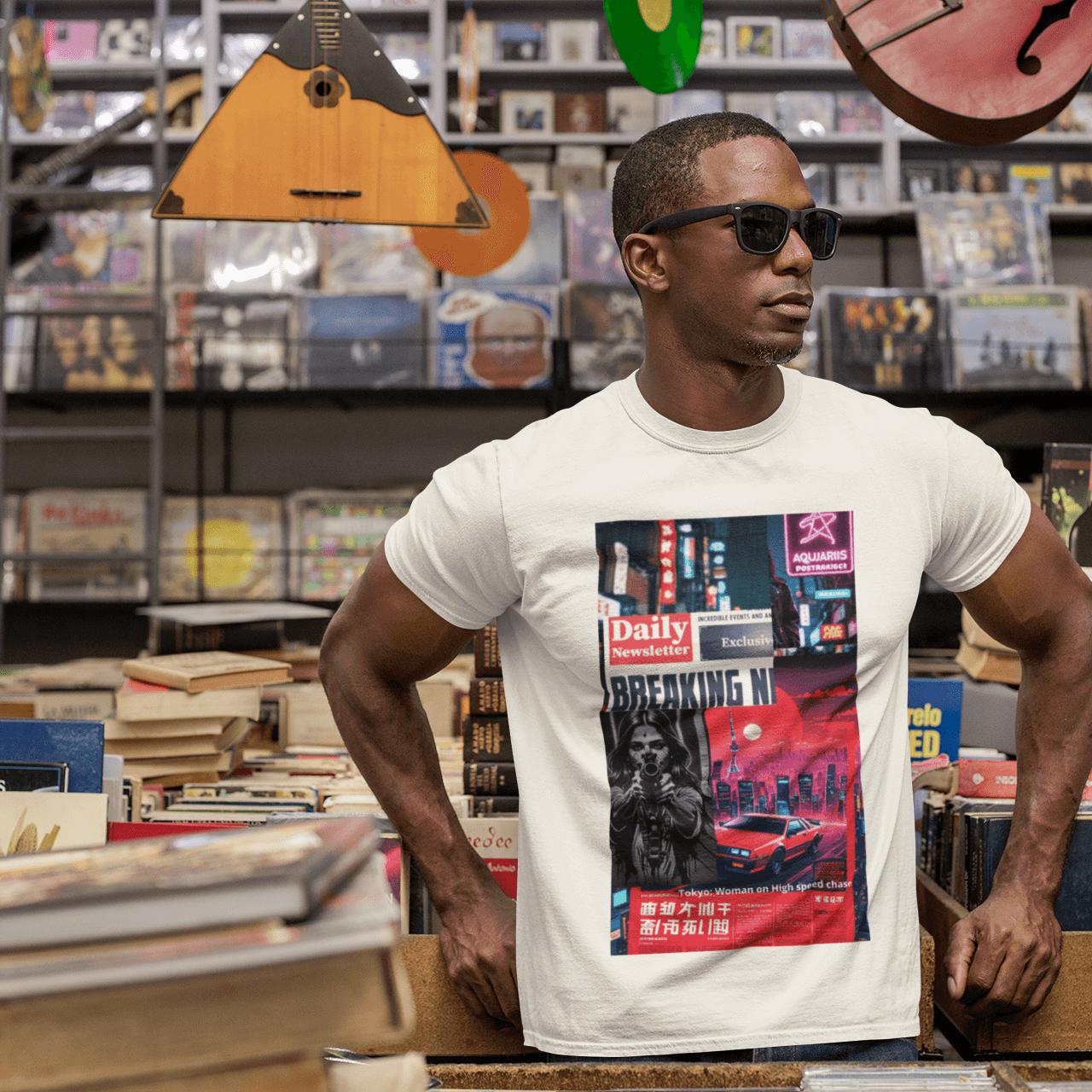 Y2K Tokyo Skyline Graphic T-Shirt | Artists’ Armory