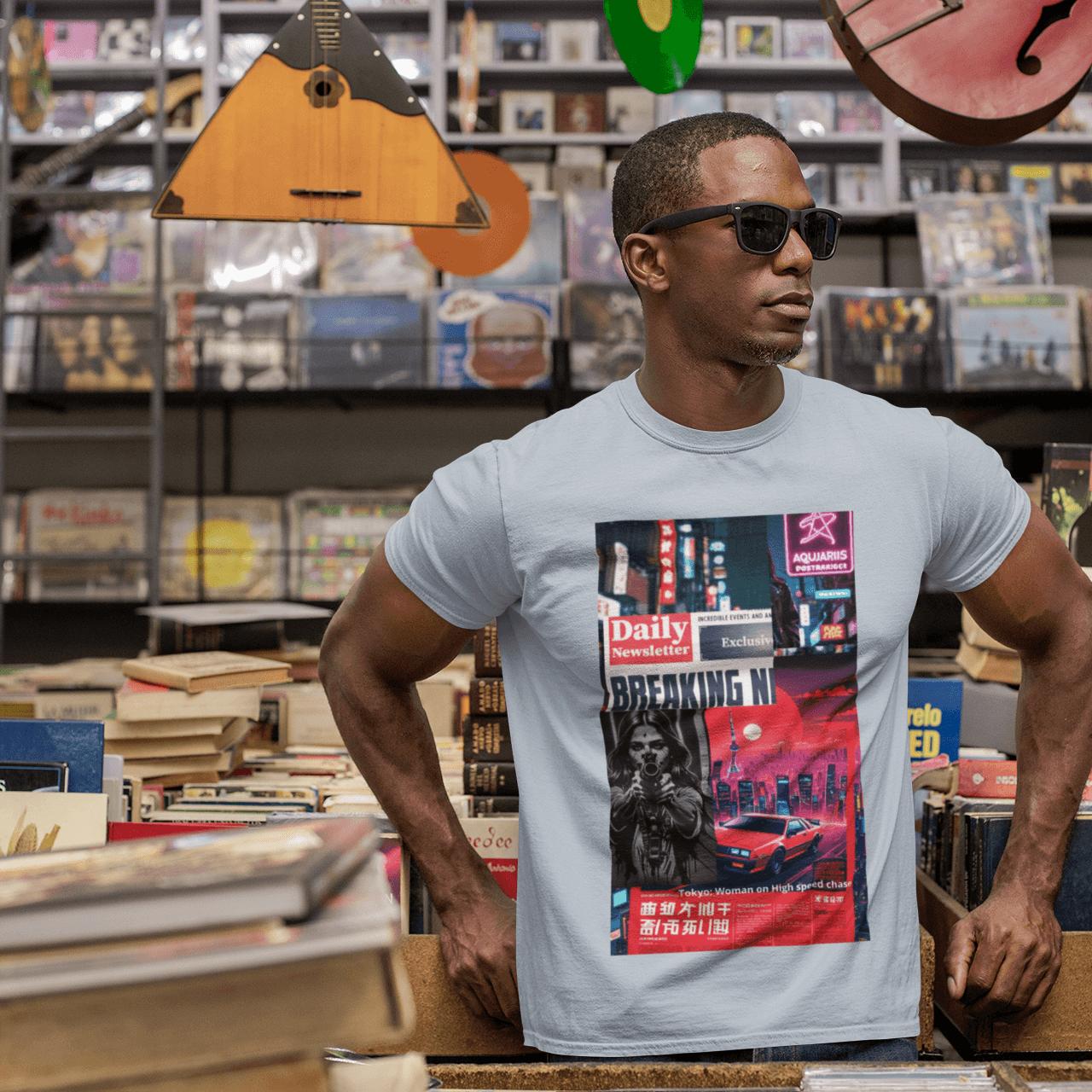 Y2K Tokyo Skyline Graphic T-Shirt | Artists’ Armory