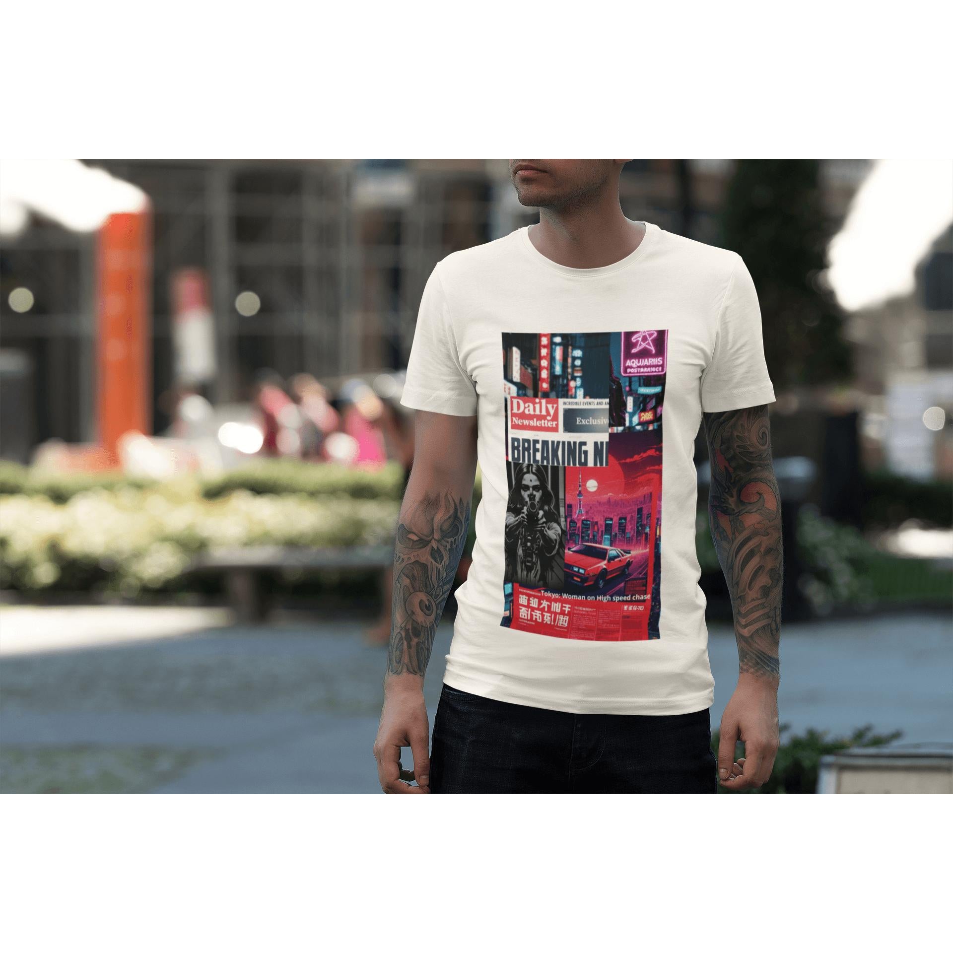 Y2K Tokyo Skyline Graphic T-Shirt | Artists’ Armory