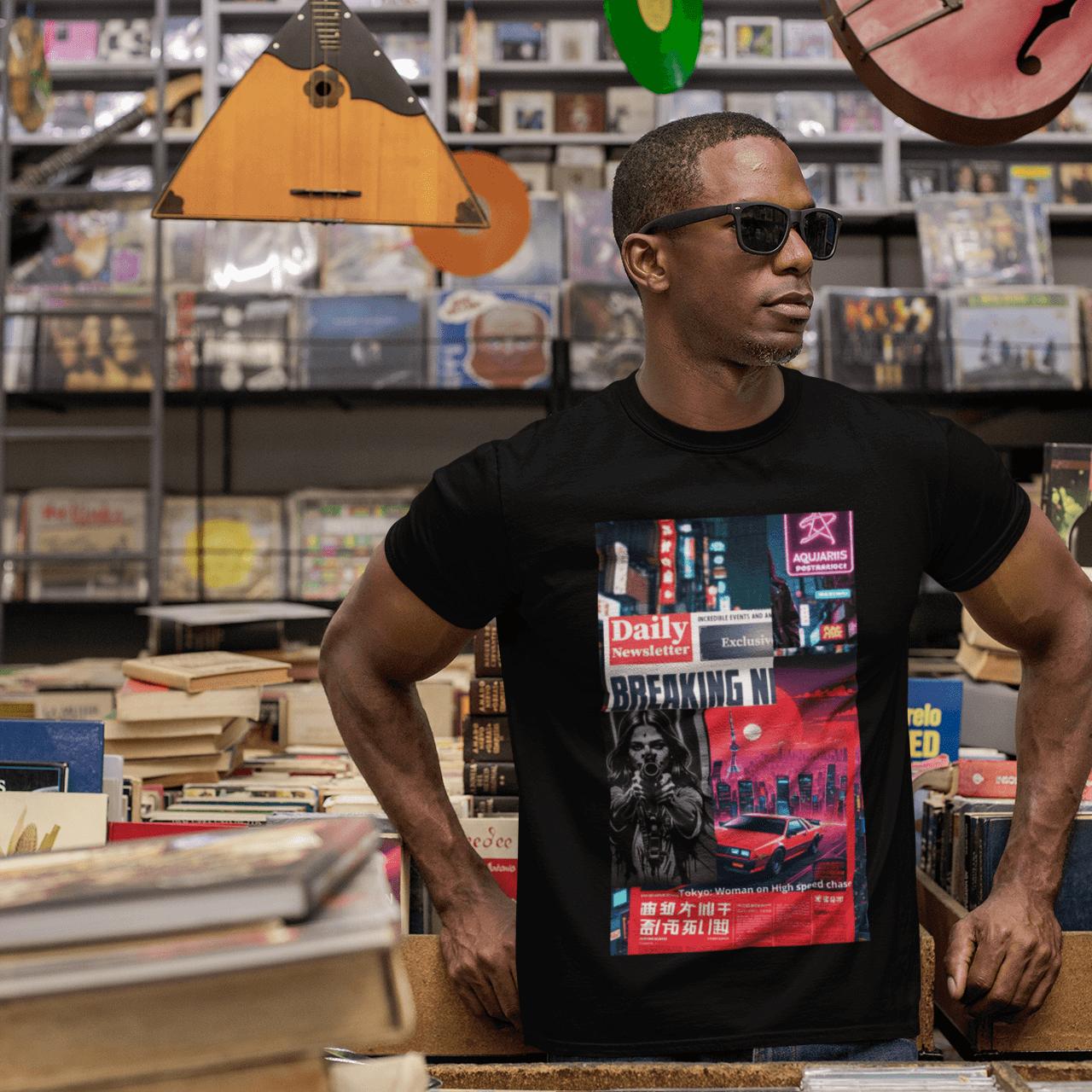 Y2K Tokyo Skyline Graphic T-Shirt | Artists’ Armory