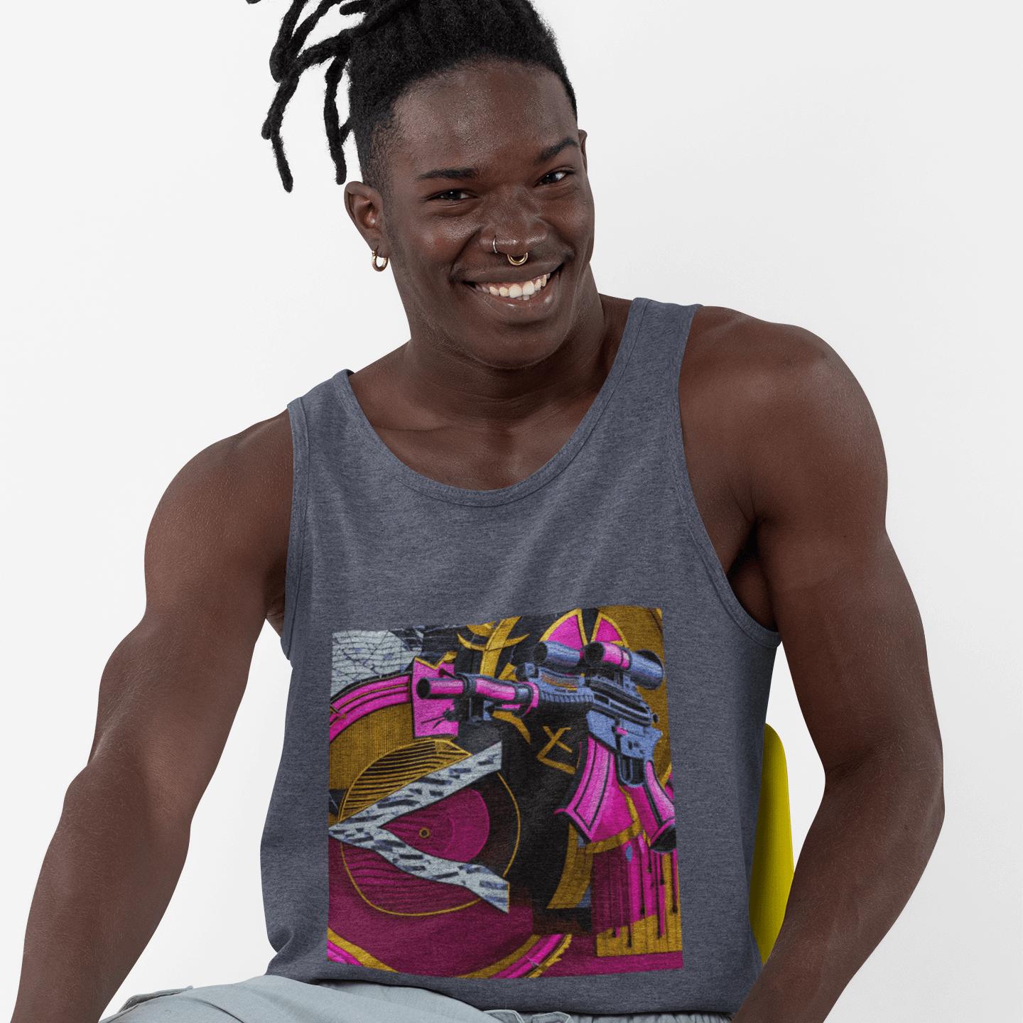 Pink Gun Stencil Tank | Artists’ Armory
